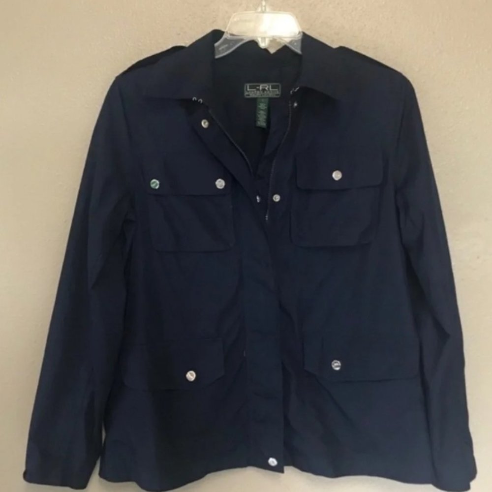 blue windbreaker